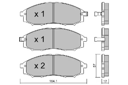 Комплект тормозных колодок AISIN BPNI-1903